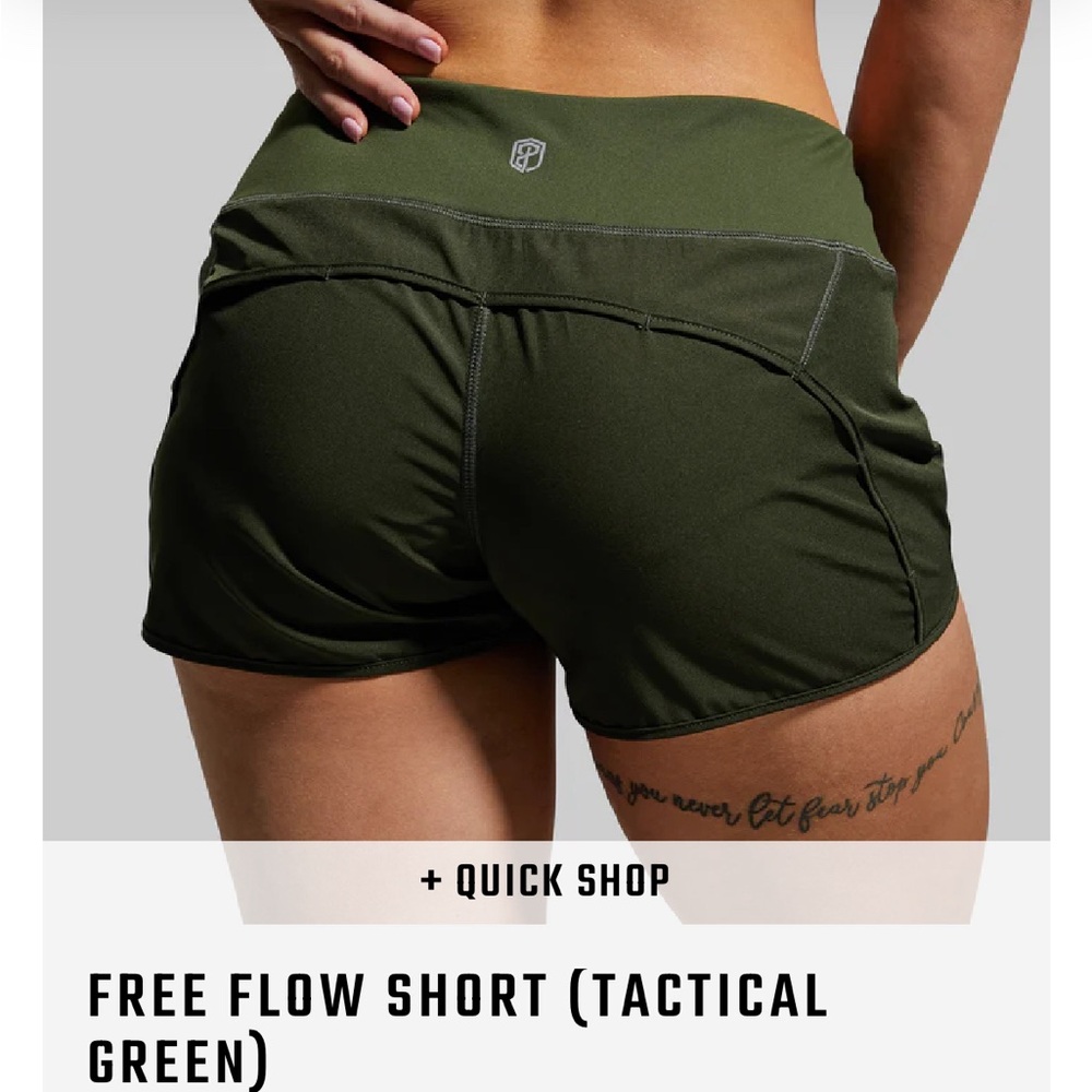 Born Primitive Free Flow Short in Tactical Green-  Large. Very good condition!